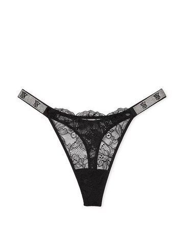 Кружевные трусики со стразами thong panty, M