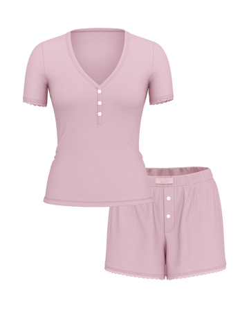 Пижама modal henley tee & boxer short set, S