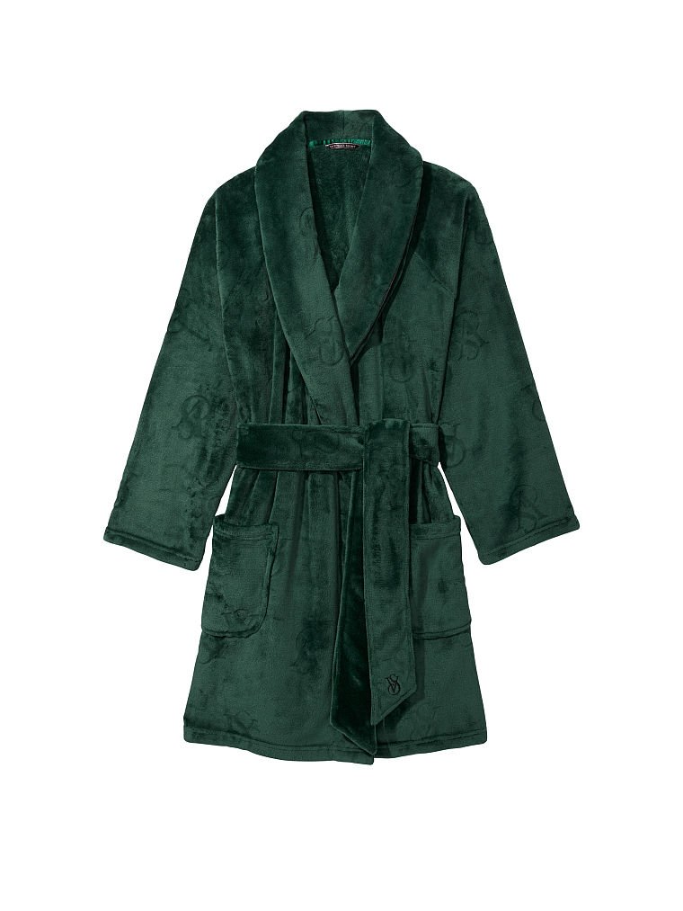 Халат Victoria’s Secret Logo Short Cozy Robe зеленый, XL/XXL