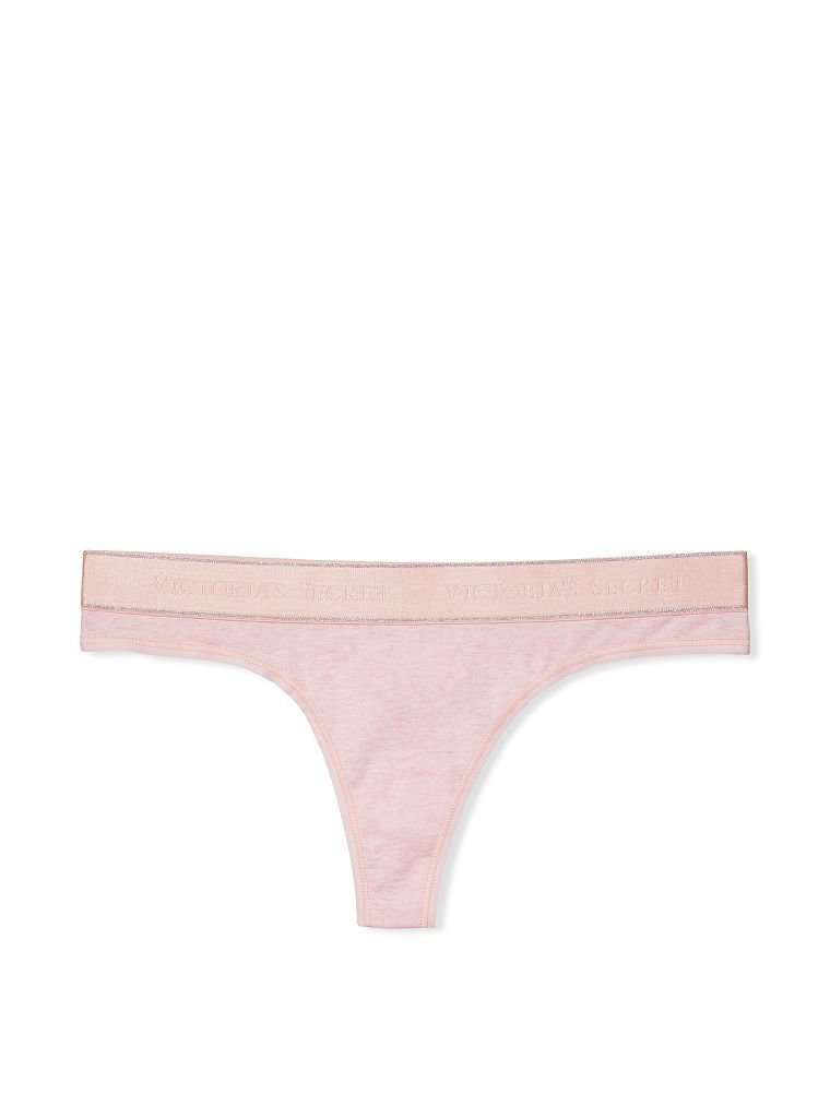 Трусики Victoria’s Secret Logo Cotton Thong Panty, XS