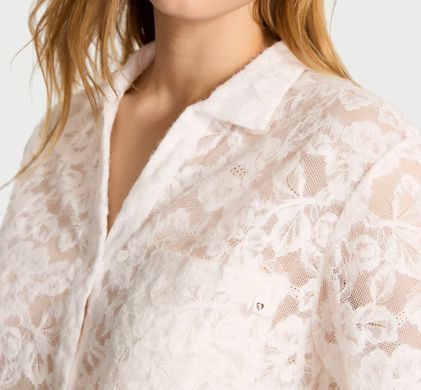 Ажурна біла піжама luxe soft short pajama set, S