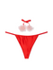 Трусики satin pom pom v-string panty, S