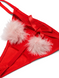 Трусики satin pom pom v-string panty, S