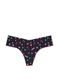 Трусики Sexy Illusions by Victoria’s Secret No-show Thong Panty Black Candy Sprinkles, S