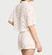 Ажурна біла піжама luxe soft short pajama set, S