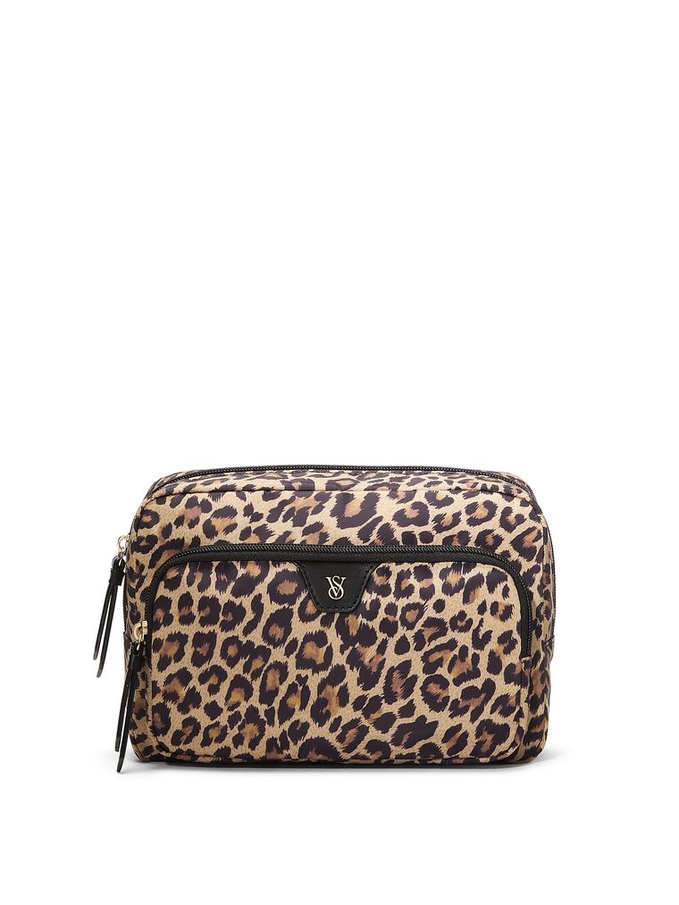 Леопардовая косметичка leopard travel makeup pouch