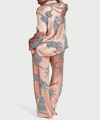 Сатиновая пижама satin long pajama set, S