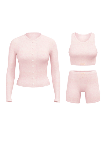 Пижама 3-piece ribbed modal boxer set, M