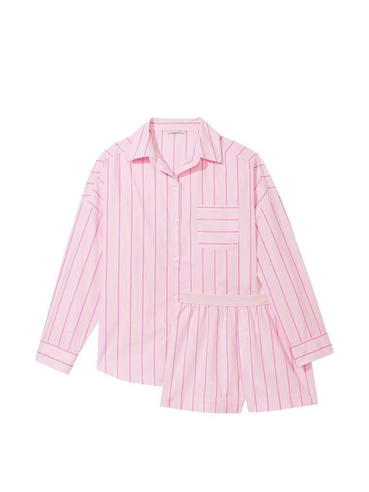 Піжама cotton oversized long-sleeve pajama set, XS