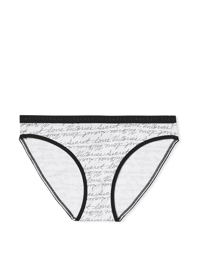 Трусики Stretch Cotton Bikini Panty Graphic Signature Victoria’s Secret, XS
