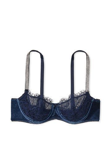 Бюстгальтер со стразами velvet shine strap balconette bra