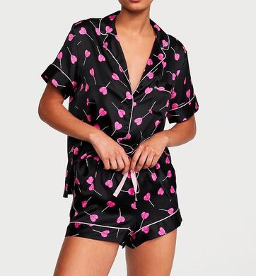 Сатиновая пижама satin short pajama set, S