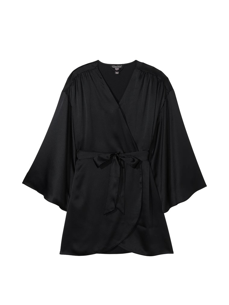 Сатиновый халат satin short robe, XS/S