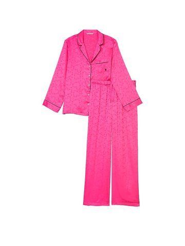 Сатинова піжама satin long pajama set, S