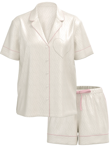 Сатинова піжама satin short pajama set, L