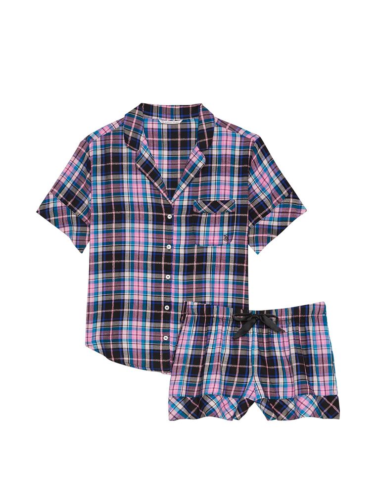 Фланелева піжама flannel short pajama set, XS