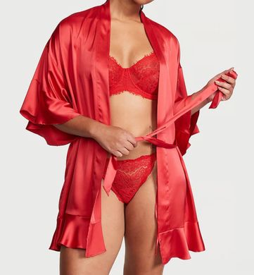 Сатиновий халат satin flounce robe, M/L