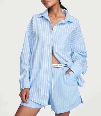 Котоновая пижама cotton long-sleeve shirt & shorts set, XXL