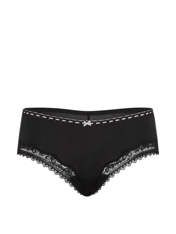 Трусики cotton bow lace-trim cheeky panty, S
