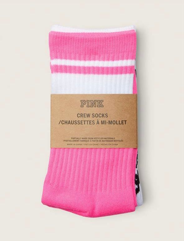 Носки Сrew Sock 2 Pack Capri Pink and Optic White Pink