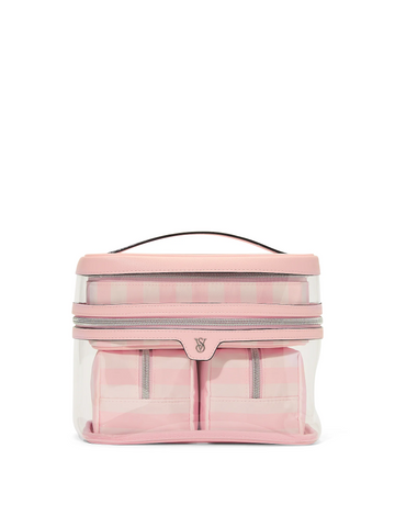 4-in-1 Train Case Косметичка рожева смужка