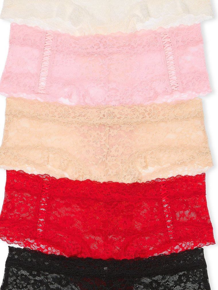 Набір мереживних трусиків 5-pack lace cheeky panties, M