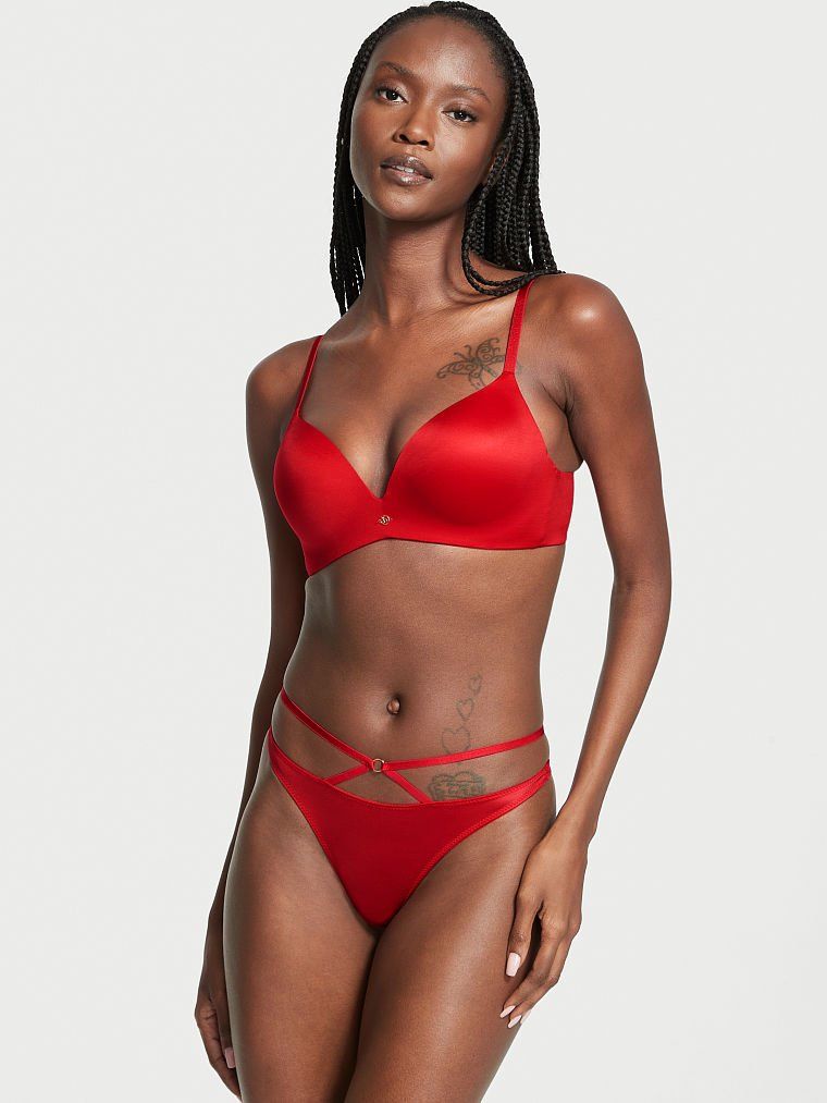 Трусики Very Sexy So Obsessed Strappy Thong Panty Lipstick Red, M