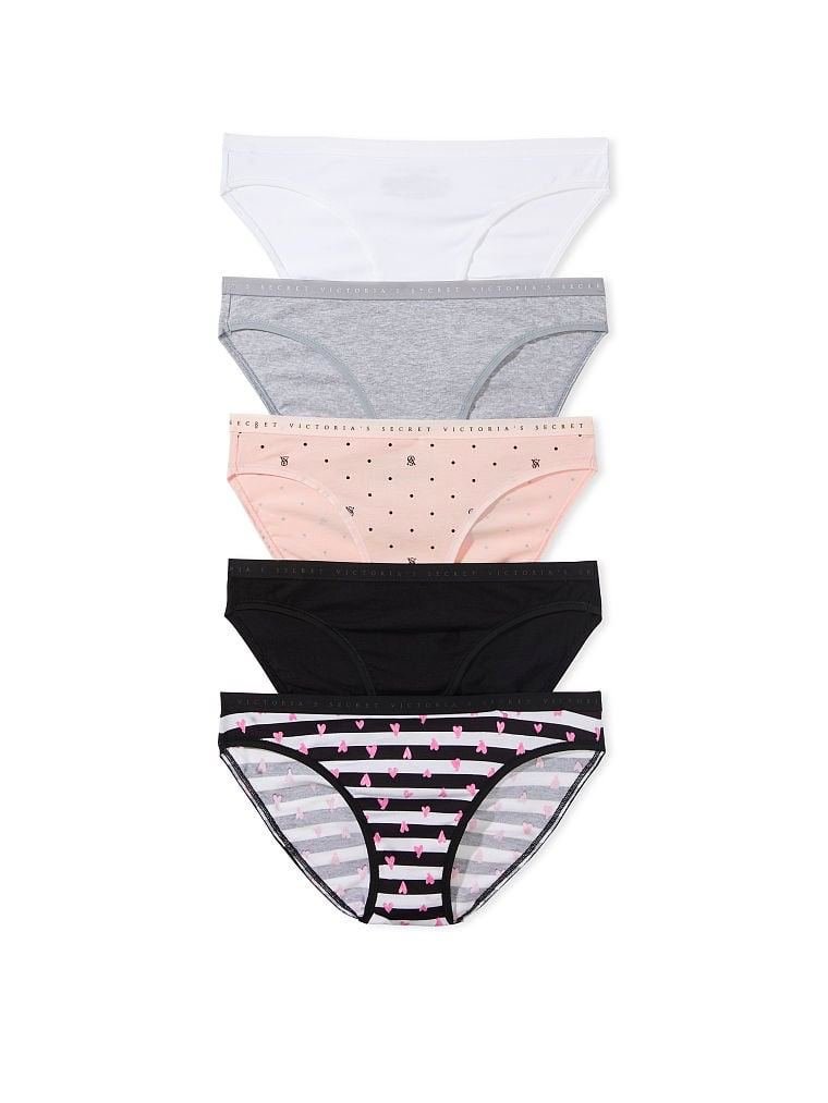 Набор трусиков 5-pack stretch cotton bikini panties, S