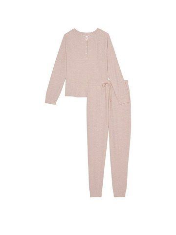 Піжама glow waffle henley jogger pj set, S