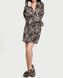 Халат плюшевий logo short cozy robe leopard, M/L