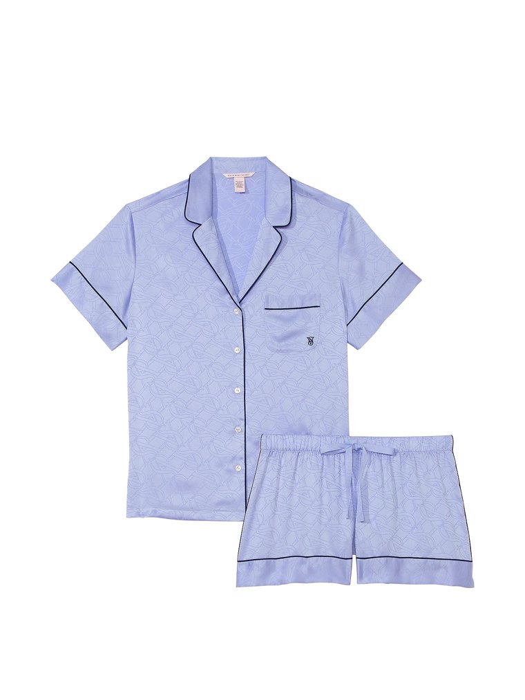 Атласная пижама satin short pajama set, S