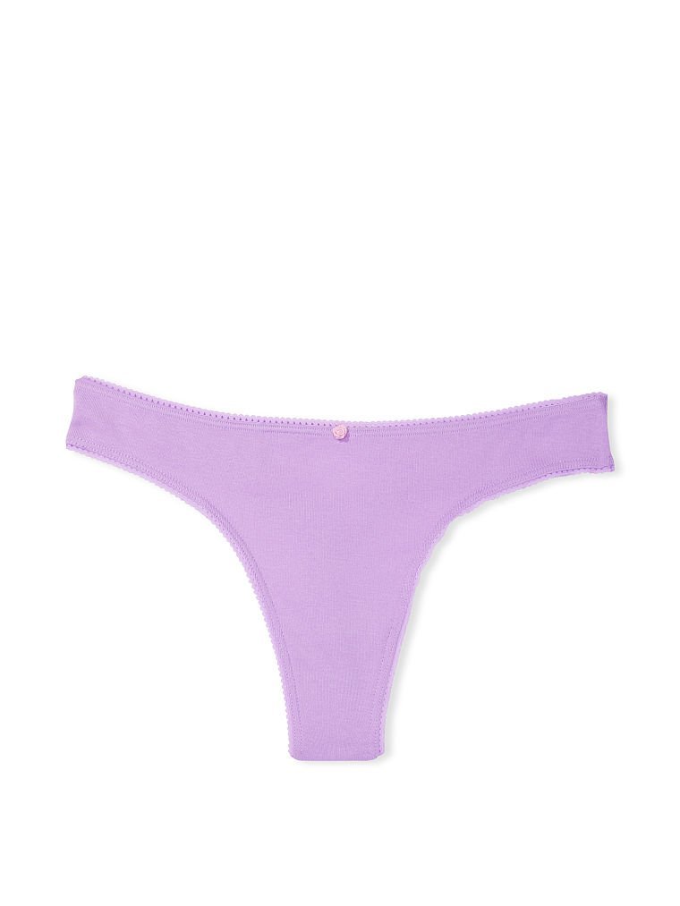 Трусики Cotton Thong Panty Purple Petal Victoria’s Secret, S
