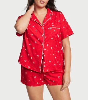 Фланелева піжама flannel short pajama set, S