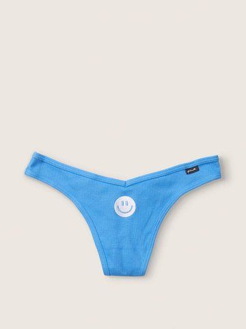 Трусики Cotton Thong Блакитні, L