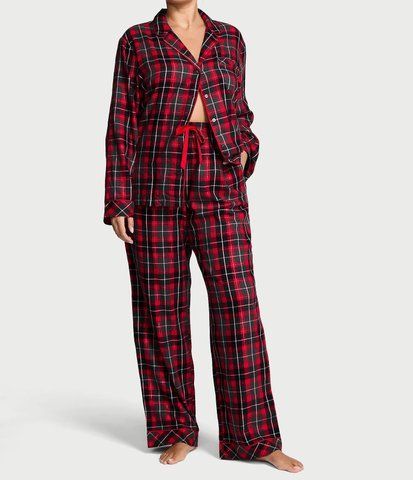 Пижама фланелевая flannel long pajama set, L