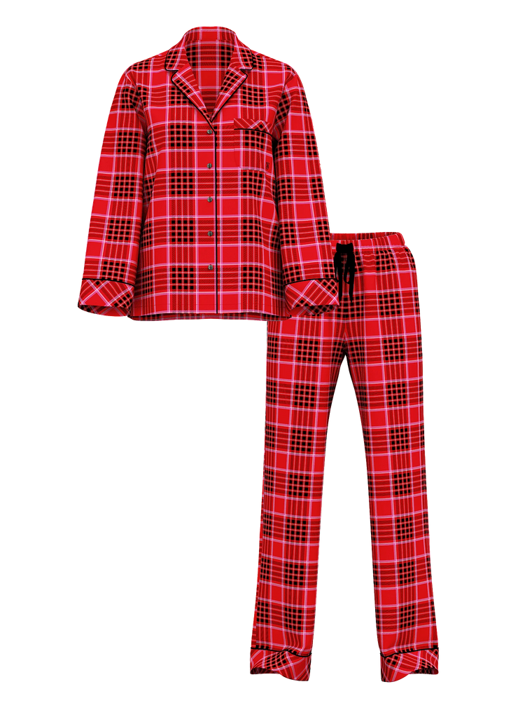 Піжама фланелева flannel long pajama set, S