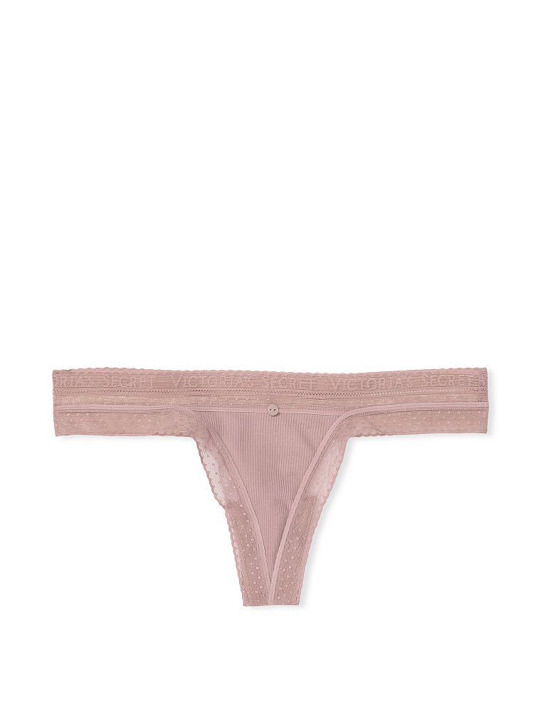 Трусики Victoria’s Secret Ribbed Cotton Thong Panty, M