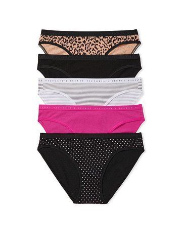Набір бавовняних трусиків 5-Pack Stretch Cotton Bikini Panties, L