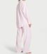 Піжама сotton-modal long pajama set в рожеву смужку, L