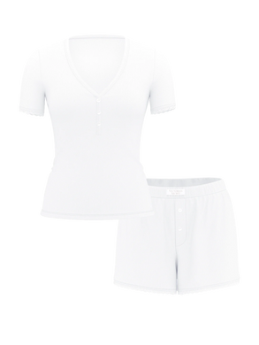 Пижама modal henley tee & boxer short set, XS