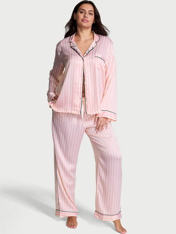 Піжама сатинова glazed satin long pajama set, L