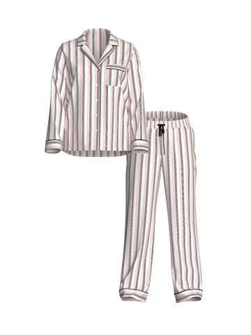 Сатиновая пижама satin long pajama set, M