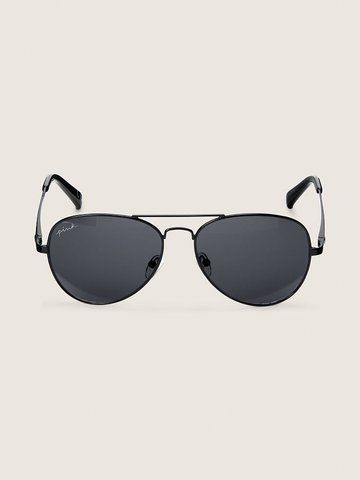 Солнцезащитные очки Aviator Sunglusses Pure Black Pink