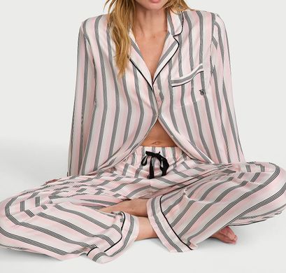 Сатинова піжама satin long pajama set, L