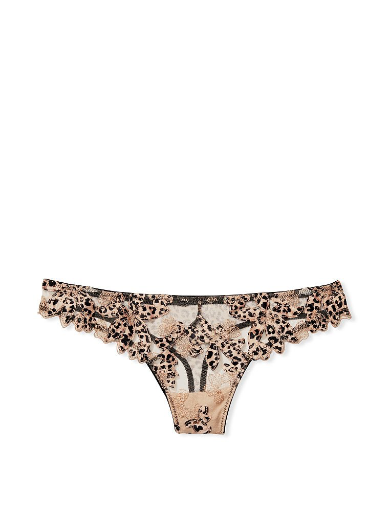 Трусики Very Sexy Floral Embroidered Thong Panty Victorias Secret, L