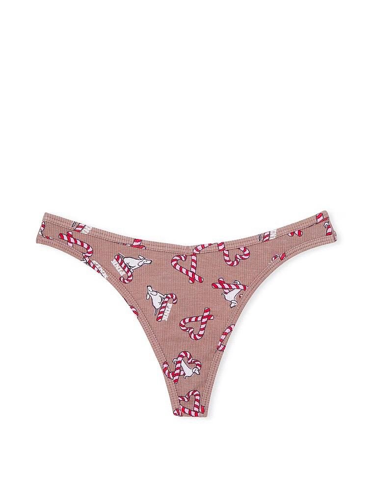 Трусики pink cotton thong, L