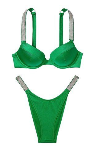 Купальник со стразами Shine Strap Bombshell Add-2-Cups Push-Up, 34B+ S