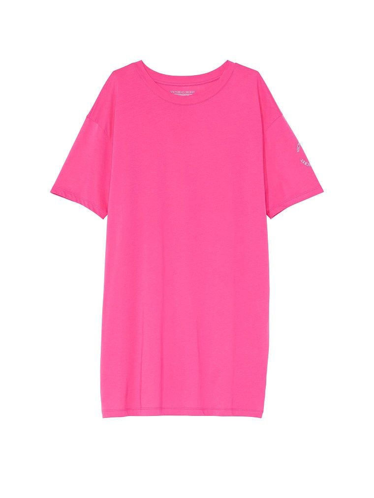 Нічна сорочка Cotton Sleepshirt Pink Fever Victoria’s Secret, XS/S