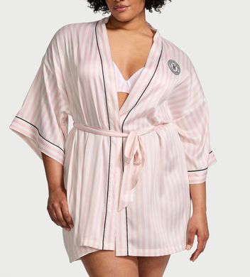 Сатиновый халат satin short piped robe, XS/S