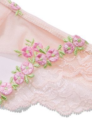 Трусики rosebud embroidery thong panty, M